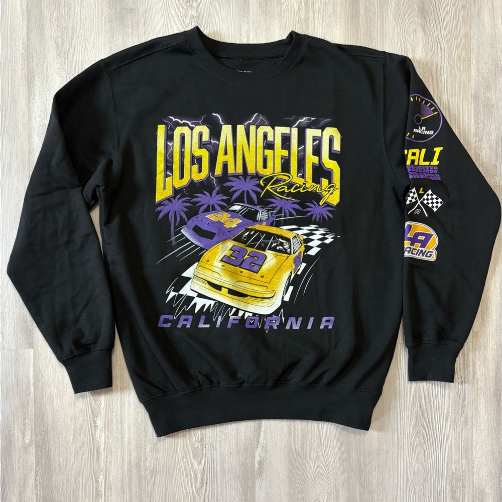 Thrift Shop Exchange LA Racing Black Crewneck Sweater